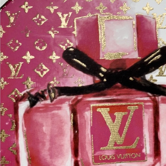 Design District Designer Perfume Wall Art With Gold Glitter NWT - Picture 4 of 4